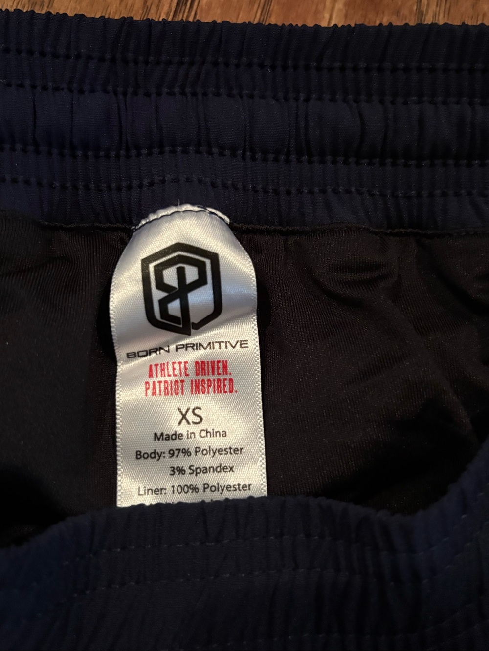 Born Primitive Women’s Running Shorts with Inner Liner Navy Blue XS - Picture 3 of 9